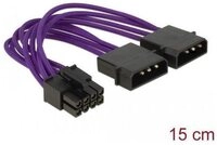 Delock DeLOCK Power 8Pin EPS > 2x 4Pin Adapter - violett Stromadapter 8Pin EPS...