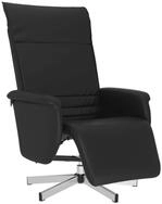 vidaXL Sessel Relaxsessel mit Fu&szlig;teil Schwarz Kunstleder (1-St)