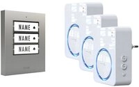 m-e Smart Home T&uuml;rklingel Funkklingel Komplett-Set beleuchtet, klangaktiv, mit