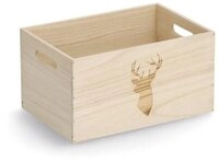Zeller Present Kiste Aufbewahrungskiste 'Hirsch', Holz