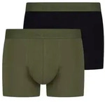 Bruno Banani Boxer Flowing (2er Pack) mit kontrastreichem Logobund gr&uuml;n|schwarz S