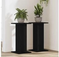 vidaXL Blumenst&auml;nder, Pflanzenst&auml;nder 2 pcs Schwarz Eichen-Optik 30 x 30 x 60 cm