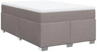 vidaXL Bett Boxspringbett mit Matratze Taupe 120x200 cm Stoff