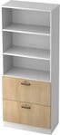 HAMMERBACHER Regal Regal 5 OH 80x42x200,4cm 2HR Sockelblende Griff SG...