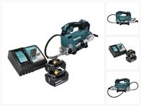 Makita Werkstattpresse DGP 180 RM Akku Fettpresse 18 V 690 bar + 2x Akku 4,0 Ah +