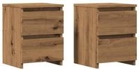 vidaXL Nachttisch NA Nachttische2er Set Artisan-Eiche 30x30x40 cm Spanplatte 2