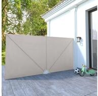 furnicato Markise Faltbarer Balkonf&auml;cher 400 x 200 cm in Creme