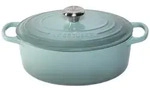 LE CREUSET Kochtopf Signature oval 29 cm sea salt