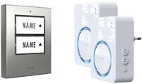 m-e Smart Home T&uuml;rklingel Funkklingel Komplett-Set beleuchtet, klangaktiv, mit