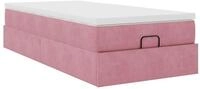vidaXL Bett, Ottoman-Bett mit Matratze Rosa 80x200 cm Samt