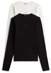 Tommy Jeans Langarmshirt TJW 2PACK SLIM ESSENTIAL RIB LS (Packung, 2-tlg.,...
