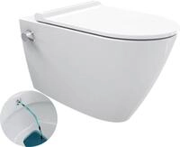 Ekershop Dusch-WC ALESTA TAHARET Sp&uuml;lrandloses H&auml;nge WC integr. Kalt Armatur mit