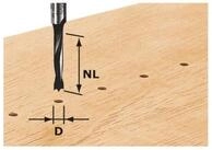 FESTOOL Mehrzweckbohrer HW D3/16 D&uuml;belbohrer 3 x 16 x 55 x 8 mm (491065) f&uuml;r
