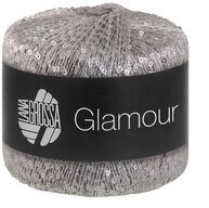 LANA GROSSA GLAMOUR H&auml;kelwolle, 115 m (Beilaufgarn mit Pailletten f&uuml;r funkelnde