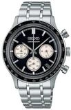 Seiko Quarzuhr SSB479P1, Herrenuhr Chronograph Schwarz