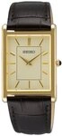 Seiko Quarzuhr SWR106P1, Armbanduhr, Herrenuhr, Lederarmband, analog, Saphirglas