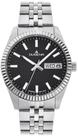Dugena Quarzuhr Herrenuhr 4461068 Vento, Quarz, schwarzes Zifferblatt, Edelstahl
