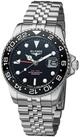 Elysee Quarzuhr GMT Pro. Herrenuhr 40 mm, zweite Zeitzone, Verschraubte Krone,