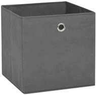 vidaXL Aufbewahrungsbox, Ordnungsboxen 4 Stk. Vliesstoff 28x28x28 cm Grau