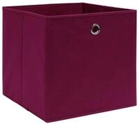vidaXL Aufbewahrungsbox, Ordnungsboxen 10 Stk. Vliesstoff 28x28x28 cm Dunkelrot