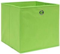 vidaXL Aufbewahrungsbox, Ordnungsboxen 10 Stk. Gr&uuml;n 32x32x32 cm Stoff