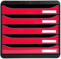 EXACOMPTA Schubladenbox Schubladenbox Big Box Plus 5 offene Schubladen Himbeer glossy
