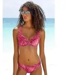 LASCANA ACTIVE Bikini-Hose Coal im Mustermix aus Palmen und Streifen rosa 34