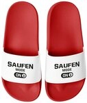 MoonWorks Badeschlappen Badelatschen Saufen Mode on mit Aufdruck Bedruckt Badesandale