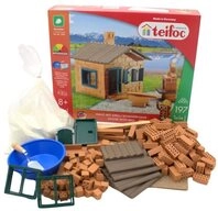 teifoc Haus mit Grill Steinbaukasten, (Bastelset f&uuml;r Kinder ab 8 Jahren, 185 St.,