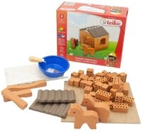 teifoc Kleiner Pferdestall Steinbaukasten, (Lernspielzeug, 50 St., Bastelset),