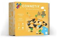 Connetix 16-teiliges Magnetbau-Set mit Rampen, Kreuzungen und Kurven, schwarz
