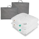Sympathica Microfaserbettdecke 2x warme Allergiker Winter Bettdecke Duo Steppbett