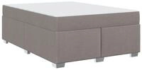 vidaXL Bett Bettrahmen Taupe 140 x 200 cm Stoff (1-tlg)