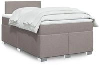 vidaXL Boxspringbett, Boxspringbett mit Matratze Taupe 120x200 cm Stoff