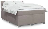 vidaXL Boxspringbett, Boxspringbett mit Matratze Taupe 160x200 cm Stoff