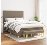 vidaXL Boxspringbett 140 x 200 cm Boxspringbett mit Matratze Taupe 140x200 cm...