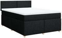 vidaXL Bettgestell vidaXL Boxspringbett mit Matratze Schwarz 140x190 cm Stoff
