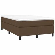 vidaXL Boxspringbett, Boxbett mit Matratze Dunkelbraun 120x190 cm Stoff