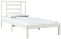 vidaXL Bett Massivholzbett ohne Matratze Wei&szlig; 90x190 cm Kiefernholz wei&szlig;