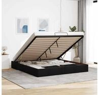 vidaXL Bettgestell vidaXL Ottoman-Bett ohne Matratze Schwarz 200x200 cm Stoff