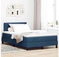 vidaXL Bettgestell vidaXL Boxspringbett mit Kopfteil Blau 120 x 190 cm Stoff