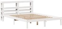 vidaXL Bett Massivholzbett ohne Matratze Wei&szlig; 120x200 cm Kiefernholz