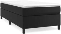 vidaXL Bettgestell, Bettrahmen Schwarz 90x190 cm Kunstleder