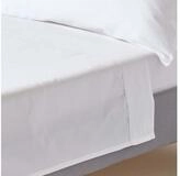 Homescapes Betttuch Bettlaken ohne Gummizug 178 x 255 cm, wei&szlig; Bio-Baumwolle,...