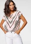 Laura Scott Shirtbluse im Materialmix mit Satin, verschiedene Muster f&uuml;r jeden