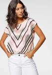 Shirtbluse LAURA SCOTT "im Materialmix mit Satin, verschiedene Muster f&uuml;r jeden
