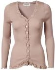 Strickjacke ROSEMUNDE "Babette Silk Cardigan mit Seide", Damen, Gr. S, rosa (vintage