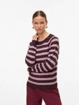 Vero Moda Rundhalspullover VMDOFFY LS O-NECK BLOUSE GA NOOS Materialmix,...