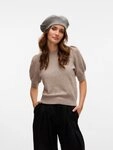 Vero Moda Rundhalspullover VMDOFFY 2/4 O-NECK PULLOVER GA NOOS mit kurzen Puff&auml;rmeln