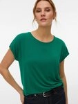 Vero Moda T-Shirt VMAVA PLAIN SS TOP JRS NOOS Materialmix, regular fit